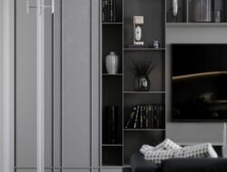 Gray Living Room Cabinets