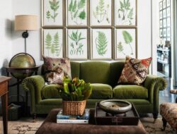 Olive Green Green Sofa Living Room Ideas
