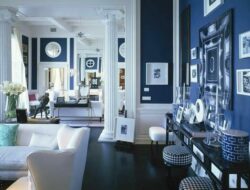 Blue And White Living Room Walls