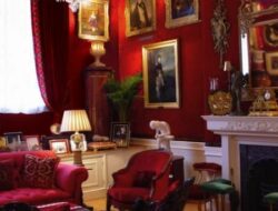 Red Victorian Living Room