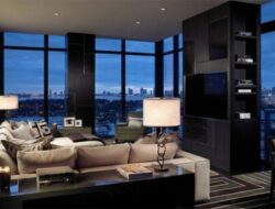 Living Room With City View