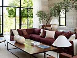 Maroon Couch Living Room