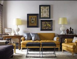 Mustard Leather Sofa Living Room