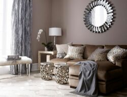 Grey Silver Brown Living Room