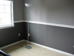 Two Tone Grey Walls Living Room
