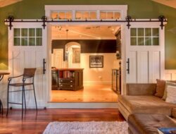 Living Room With Barn Doors