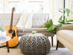 Pouf Ottoman In Living Room