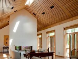 Living Room Vaulted Wood Ceiling