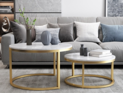 White And Gold Living Room Tables