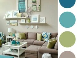 Blue Green And Brown Living Room