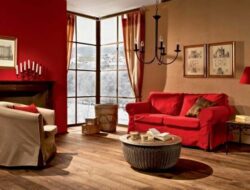 Red And Brown Colour Scheme Living Room