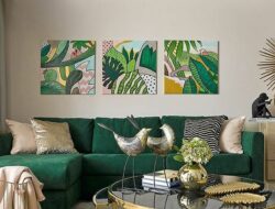 Emerald Green Theme Living Room