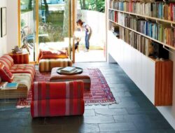 Slate Tile Living Room Floor