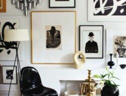 Black And White Mid Century Modern Living Room