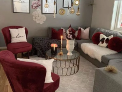 Maroon Living Room Designs