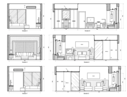 Sectional Elevation Of Living Room