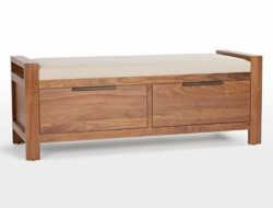 Wooden Storage Bench For Living Room
