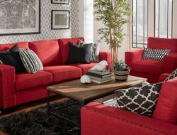 Living Room Red Sofa Decorating Ideas