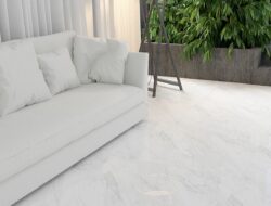White Tile Floor Living Room Ideas