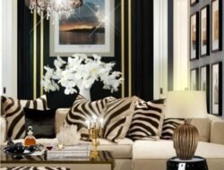 Zebra Living Room Sofa