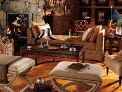 Hunting Lodge Style Living Room