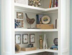 Living Room Corner Bookcase