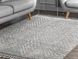 Grey And White Living Room Rug