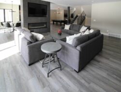 Grey Vinyl Plank Flooring Living Room