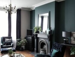 Dark Green Modern Living Room
