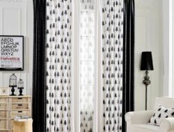 Black White Curtains Living Room