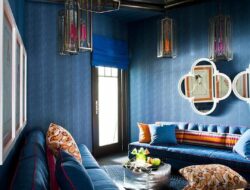 Moroccan Blue Living Room