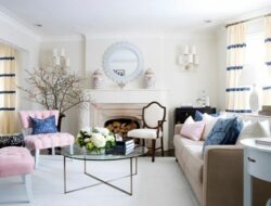 Light Blue And Pink Living Room Decor