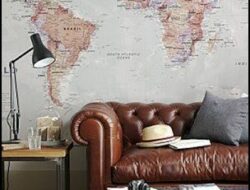 Map Themed Living Room