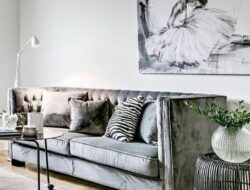 Grey Velvet Couch Living Room