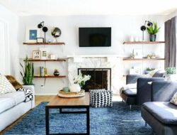 Navy Blue Rug Living Room Ideas