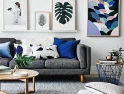 Modern Living Room Grey Sofa