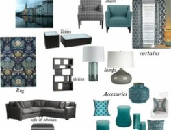 Teal Blue Living Room Accessories