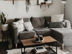 Dark Sofa In Small Living Room