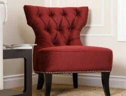 Burgundy Accent Chairs Living Room
