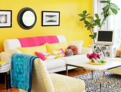 Bright Yellow Living Room Walls