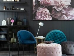 Teal And Blush Living Room