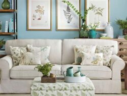Blue Green Cream Living Room