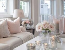 Blush And Silver Living Room
