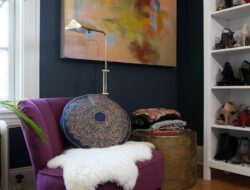 Plum And Navy Living Room
