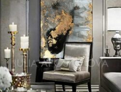 Grey Gold And Black Living Room