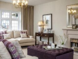 Mauve And Silver Living Room