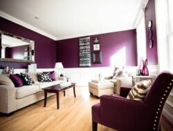 White Purple Living Room