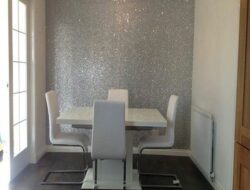Grey Glitter Wallpaper Living Room
