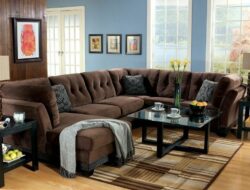 Living Room Decor With Brown Sectional