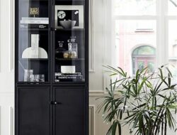 Black Living Room Storage Cabinet